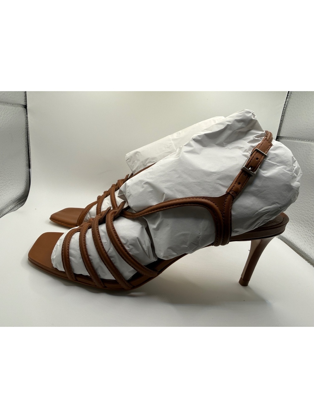 Schutz Women’s 8.5 Octavia Mid Brown Gladiator Heel